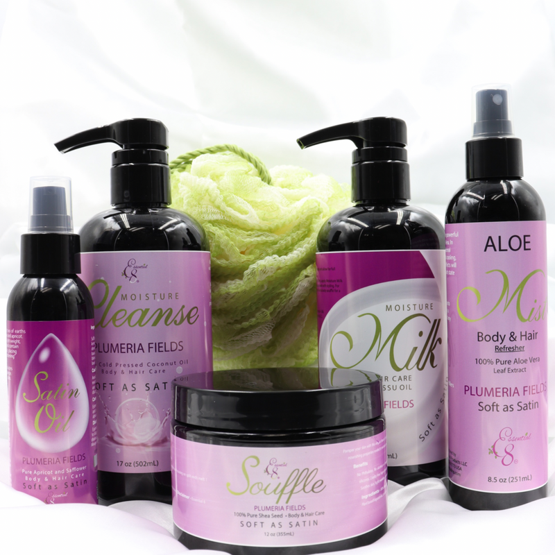 Plumeria Fields Collection Set (Body & Hair) Aroma: pleasant, sweet, floral